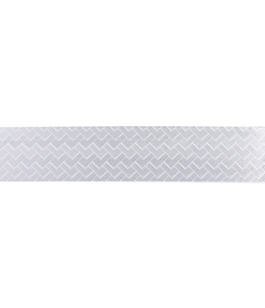 Потолочный двухрядный карниз с багетной планкой и поворотными элементами Кант 2,4 м белый-серебро